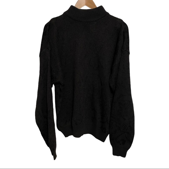Bill Robin Son Men's Sweater L Cotton Blend, Black, $165 - Picture 1 of 9